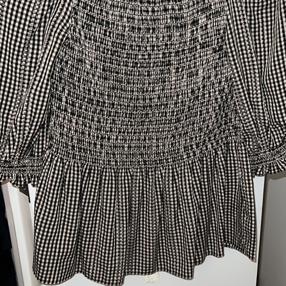 Black and white checkered peplum top - Picture 4 of 4